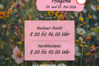 Infografik mit den Öffnungszeiten am Pfingstwochenende