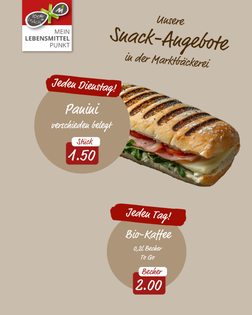 Panini Snack Angebot