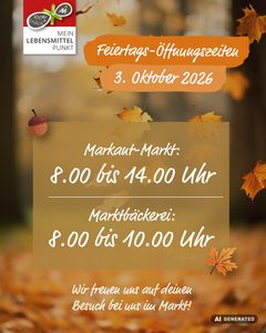 Feiertags Öffnungszeiten 3. Oktober